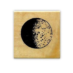 Dark Side of the MOON mounted rubber stamp, lunar, full moon, night sky, astronomy, Halloween, Sweet Grass Stamps No. 15