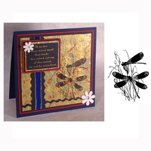 Dragonflies in the Grass UNMOUNTED Rubber Stamp #12