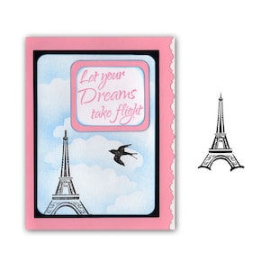 Tampon en caoutchouc UNMOUNTED Tower Eiffel, Paris, France, Français, timbre de carnet de voyage, monument emblématique, Sweet Grass Stamps #22