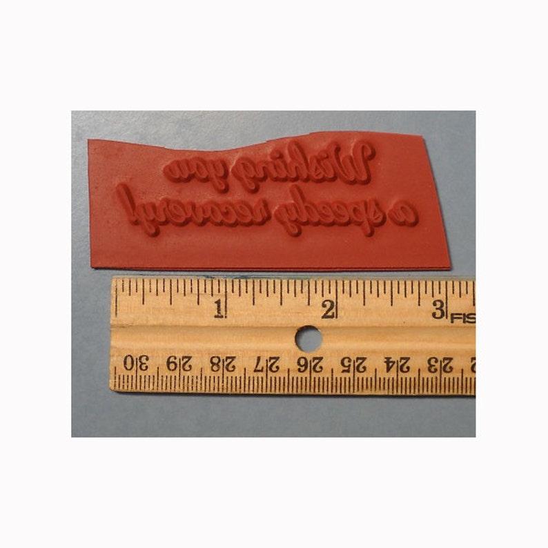 encouragement UNMOUNTED rubber stamp Sweet Grass Stamps #23 Wishing you a speedy recovery