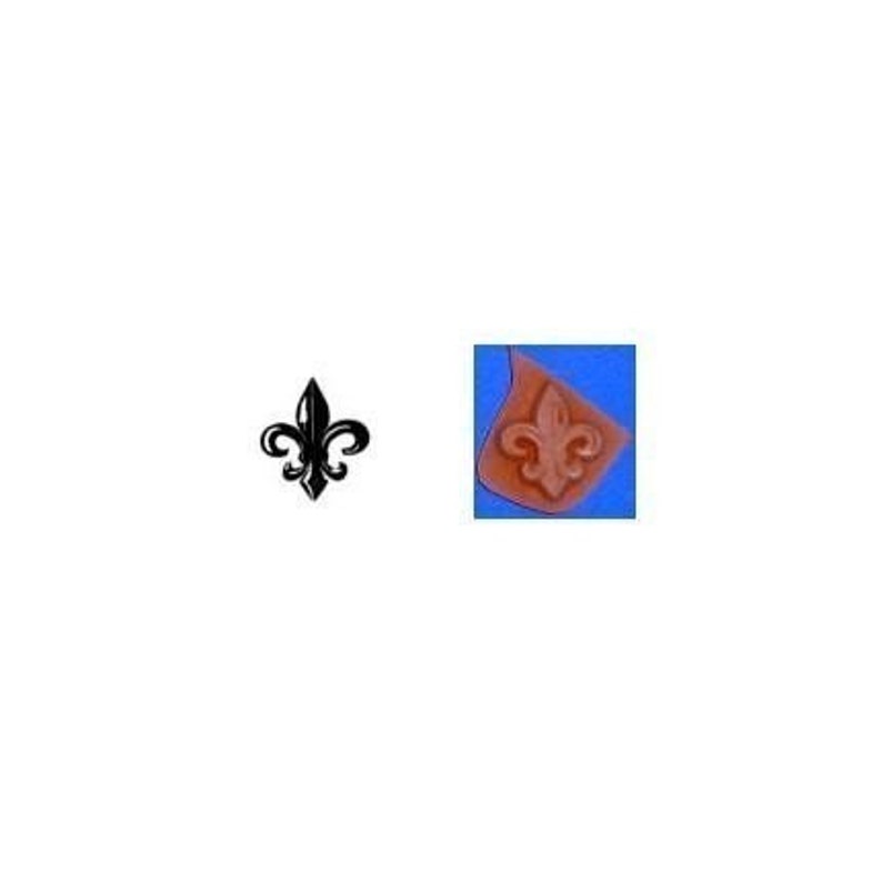 Fleur-de-lis 1 small, unmounted rubber stamp, French Monarchy symbol, New Orleans, fleur de lys, fleur de luce, Sweet Grass Stamps No.13 image 2