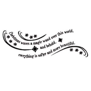 MAGIC WAND démonté Rubber Stamp - Citation de Noël - Phrase de Noël - Sentiment de carte #19
