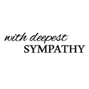 Avec tampon en caoutchouc Deepest Sypathy UNMOUNTED, script simple, Sweet Grass Stamps #23