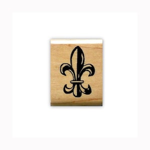 Flor de lis 2, carimbo de borracha montado, símbolo da monarquia francesa, Nova Orleans, flor de lis, flor de luce, Sweet Grass Stamps No.13