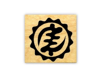 GOD ADINKRA, Nyame ye Ohene African mounted rubber stamp, God is King, tribal, Sweet Grass Stamps No.17