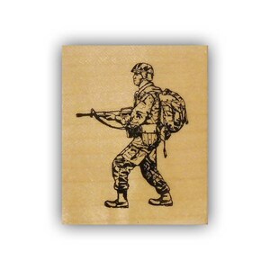 Soldat zu Fuß Gummistempel, Armee, Marineinfanterie, Marine, USAF, Militär, Truppe, Crazy Mountain Stamps #4