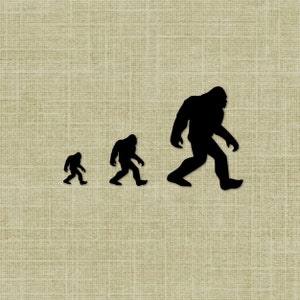 Bigfoot Silhouette NON MONTATO Timbro di gomma - 3 dimensioni, scegli tu - Sasquatch, Yeti - Avventura nella natura selvaggia - Campeggio, Fauna selvatica