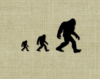 Bigfoot Silhouette UNMOUNTED Rubber Stamp - 3 Sizes, You Choose - Sasquatch, Yeti - Wilderness Adventure - Camping, Wildlife