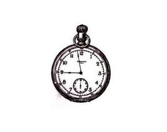 POCKET WATCH Unmounted Rubber Stamp #15