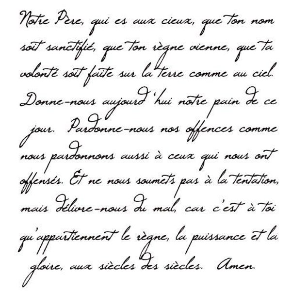 Français Script - Tampon en caoutchouc non monté de la Prière du Seigneur, verset biblique chrétien, écriture religieuse, arrière-plan, Seigneurs, timbres de foin d’odeur #22