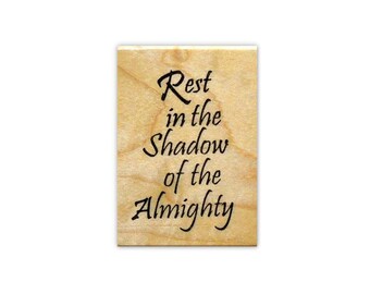 Ruhe im Schatten des Allmächtigen befestigter Stempel - Bibel Vers #16