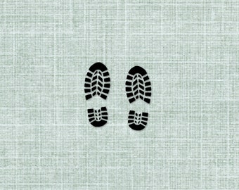 Boot Prints UNMOUNTED Rubber Stamp #29