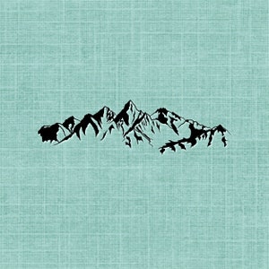 Carimbo de borracha para cadeia de montanhas DESMONTADA - Montanhas, Paisagem, Acampamento, Caminhada, Aventura, Cenário Ocidental - #25