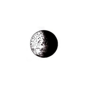MOON Rubber Stamp Unmounted - Lunar, Full Moon, Night Sky, Astronomy, Halloween - Sweet Grass Stamps #15