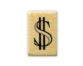 DOLLAR SIGN Rubber Stamp Mounted #15