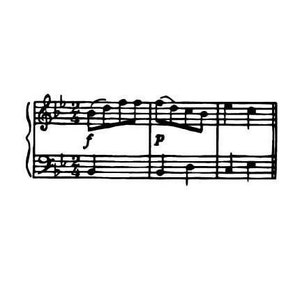 Personal de música sin montar Sello de goma, notación musical, hoja, barra, notas, gran bastón #10