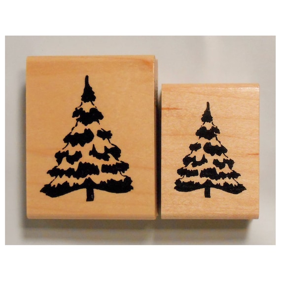 CHRISTMAS CANDLE wood mounted rubber stamp #19