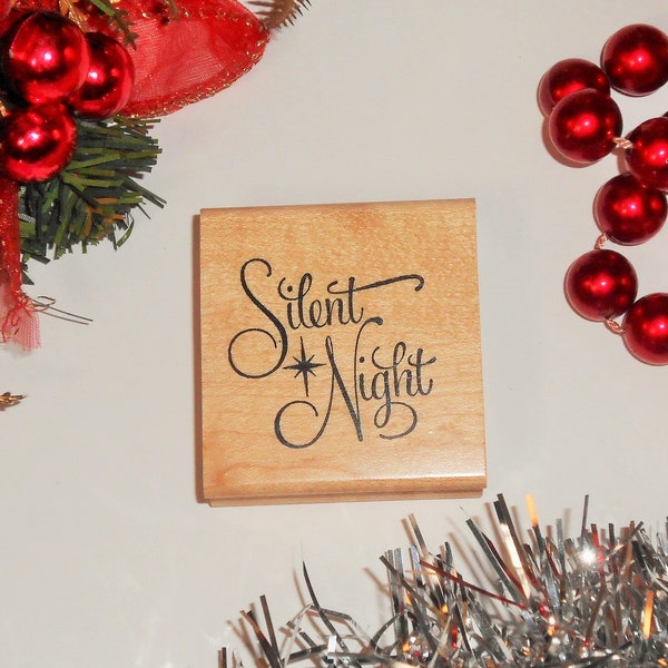 Rubber O Holy Night Stamp Etsy