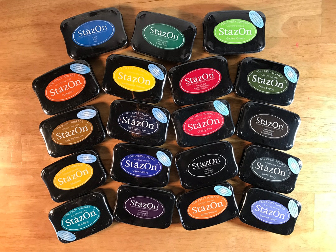 Stazon Permanent Ink Pad Multiple Colors Your Choice Full Size Pads NEW