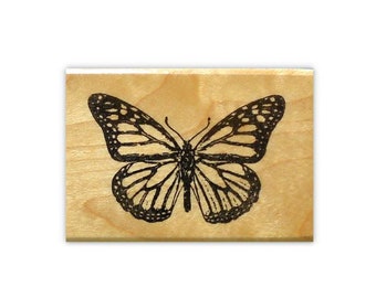 realistic Monarch Butterfly Mounted Rubber Stamp, bug, nature, summer #9