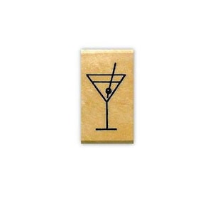 sm. Martini Glass monté tampon en caoutchouc cosmo boisson alcoolisée, partie, réveillon du Nouvel An, soirée de planification quotidienne, célébration No.2