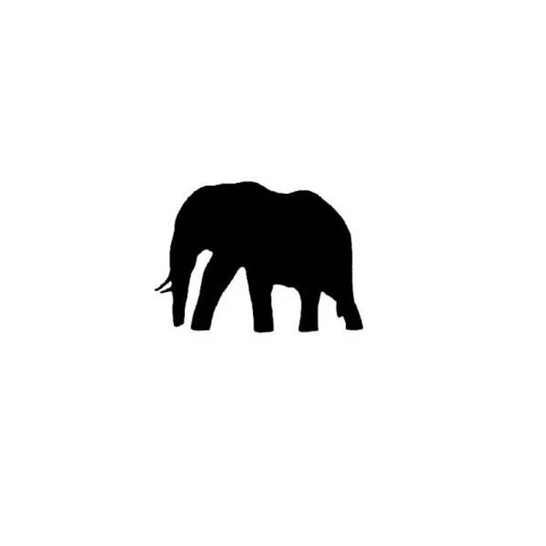 ELEPHANT SILHOUETTE Mounted African rubber stamp Africa, scene building stamp, animal, wildlife, African Safari, Sweet Grass Stamps No.17 image 2