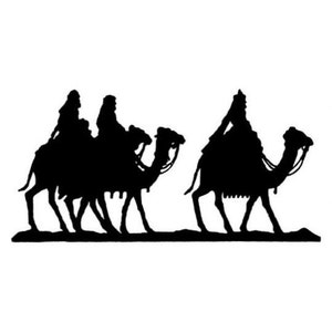 Heilige Drei Könige auf Kamelen Silhouette, nicht montierter Weihnachtsstempel, Weisen, weise, Weisen, Grasstempel No.13