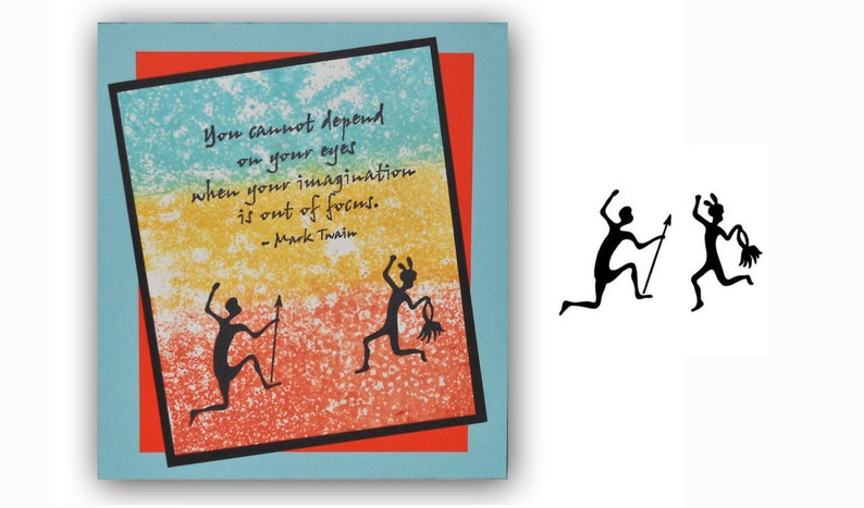 ethnic Sweet Grass Stamps No.17 TRIBAL Dancer /& Hunter UNMOUNTED rubber stamp set Africa