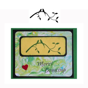 Love Birds on Branch Silhouette SIN MONTAR sello de goma, primavera, verano, naturaleza, amistad #23