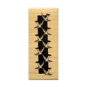 French Provincial Column of Birds Mounted Rubber Stamp - Sellos de hierba dulce #9