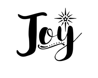 Joy Unmounted  Rubber Stamp - Christmas Holiday #26