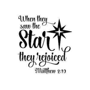 Cuando vieron la estrella se regocijaron sello de goma desmontado - Navidad religiosa #26