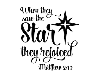 When they saw the Star they rejoiced Unmounted Rubber Stamp - Religious Christmas #26