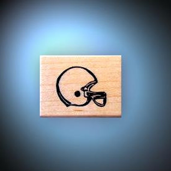 FOOTBALL HELMET unmounted rubber stamp fall sports #14