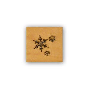 Snowflake Trio Mounted Rubber Stamp - Winter Holiday, Snow, Christmas CMS 7