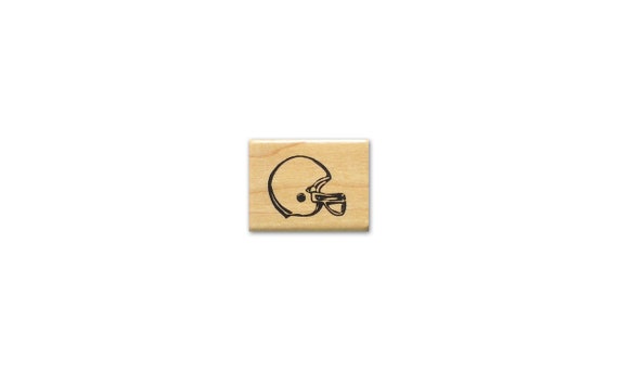 FOOTBALL HELMET unmounted rubber stamp fall sports #14