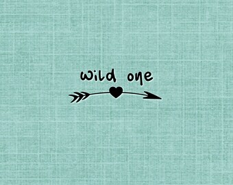 Wild One UNMOUNTED Rubber Stamp - Free Spirit - Arrow with Heart - Sweet Grass Stamps #25