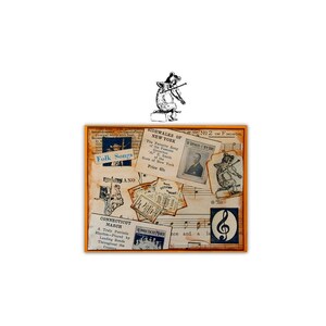 Maus Geiger, Musik UNMONTIERT Stempel, Ratte, Geigen Stempel, Bratsche, Hoedown, Party #10