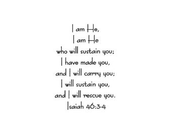 ICH bin der, der dich erhalten wird... UNBESTIMMTER Stempel, Jesaja 46:3-4 #CM3