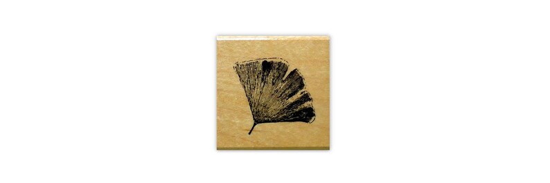nature #12 Asian Chinese GINGKO LEAF unmounted rubber stamp Japanese