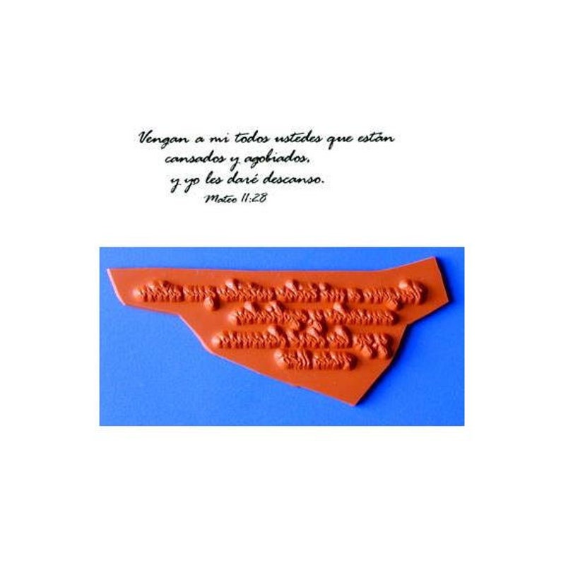 MATTHEW 1128 in Spanish UNMOUNTED Rubber Stamp Bible Verse Etsy