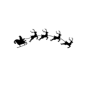 Petits tampons en caoutchouc non montés avec traîneau et renne du père Noël - Vacances de Noël #26