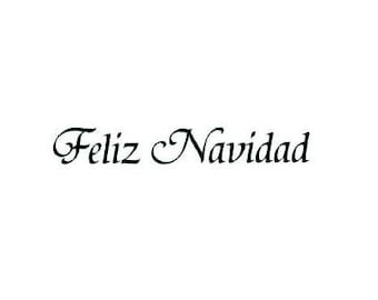 Feliz Navidad Spanish Merry Christmas UNMOUNTED rubber stamp #21