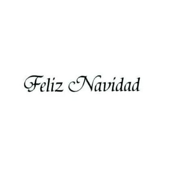 Feliz Navidad Spanish Merry Christmas UNMOUNTED rubber stamp #21