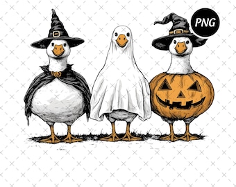 Cute Goose Halloween Png, Boo Ghost Goose Png, Pumpkin Fall Png, Funny Halloween Png, Spooky Season Png, Digital Download