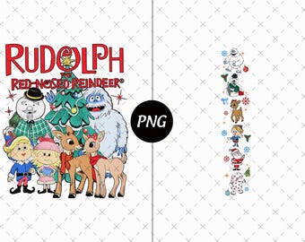 Rudolph renne au nez rouge PNG, dessin animé de Noël (téléchargement numérique)
