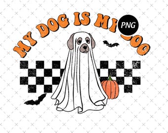 Ghost Dog Halloween PNG, Spooky Pet Lover Design (Digital Download)