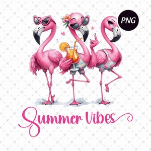 Cute Flamingo Png, Hello Summer Png, Tropical Beach Graphic Png, Funny Vacation Shirt Design, Summer Animal Png, Digital Download