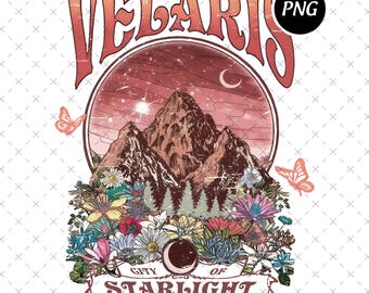 Velaris City of Starlight PNG, Acotar Night Court Design (Digital Download)