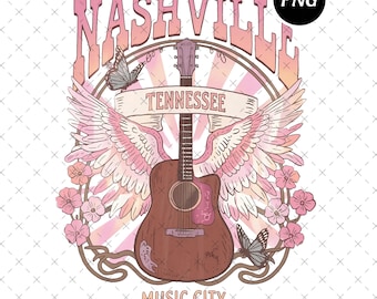 Nashville Tennessee PNG, Retro Western Design (Digital Download)